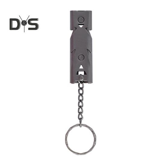 Çift Tüplü Hayatta Kalma Düdüğü 150dB Yüksek Desibel Ağır Hizmet Paslanmaz Çelik Taşınabilir Seyahat Mini Kamp Avcılık Yürüyüş Açık Hava Acil Durum Düdüğü