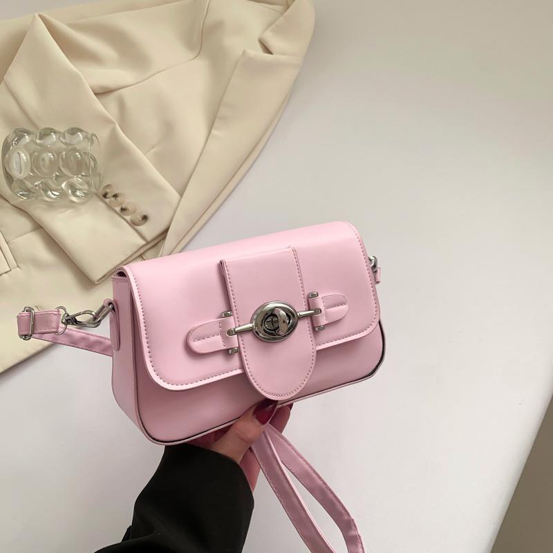 Chic Retro Pu Small Shoulder Bag For Women Trendy Crossbody With Stitching Details