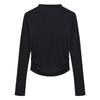 Women's Spicy Girl Gray Ruched Slim-Fit Long-Sleeve Turtleneck Top for Autumn/Winter