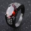 Weiya Wish Gunmetal Plated Gemstone Ring – Popular European & American Engagement Jewelry for Women
