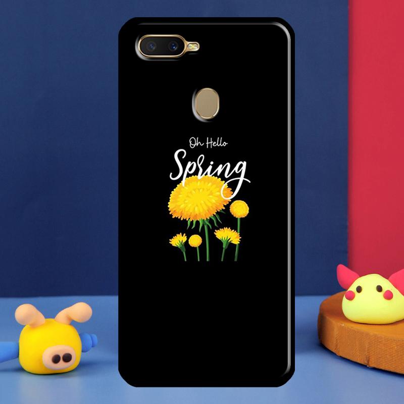 Hello Spring Flowers Case For Oppo A16 A76 A96 A58 A78 A98 A5 A9 A91 A15 A17 A77 A52 A72 A74 A94 A54S A57S Cover