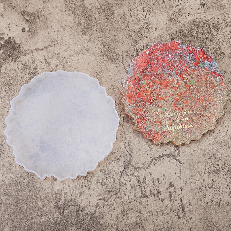 3Shapes Handmade Round Square Coaster Resin Mold Tea Mat Tray Coaster Epoxy Resin Silicone Casting Molds Art Craft Tool