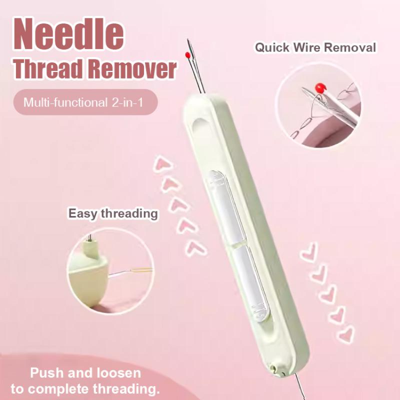 2 in 1 Hand Sewing Needle Threader and Seam Ripper Multifunctional Threading and Stitch Removal Tool Elderly Diy Craft Accessory