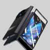 For Vivo X Fold3 Case Leather Coated PC Magnetic Kickstand Phone Cover with HD Screen Film