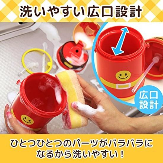 Anpanman straw-equipped die-cut water bottle insulated type 400ml (new model)