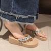 Coole Hausschuhe dicksohlige Reise am Meer Urlaub Wind Strandschuhe Damen 2025 Sommermode vielseitig bequem Flip-Flops Damen
