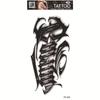Adesivi per tatuaggi impermeabili Yuanhua - Totem con testa di lupo e disegni di testo arabo