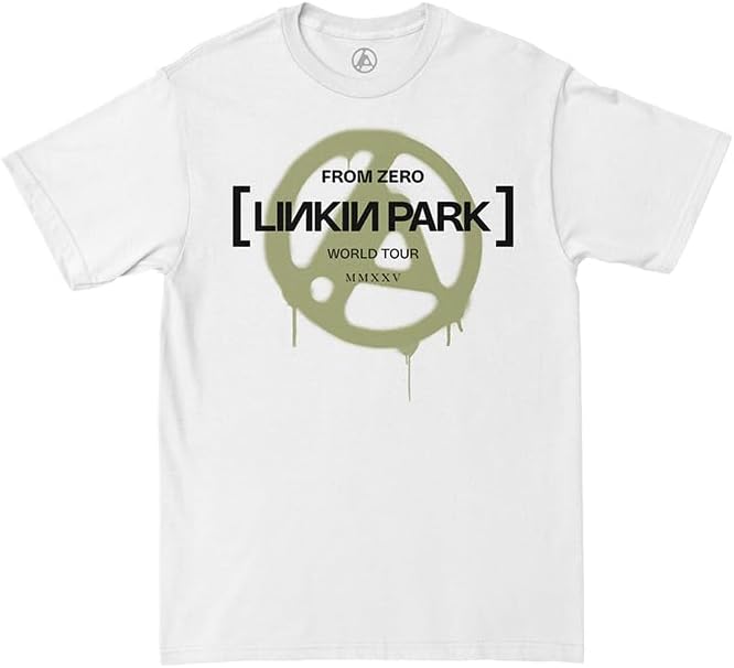 Linkin Park Unisex Adult Official Merch Linkin Park from Zero Olive Spray Tee S разноцветный