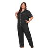 Danny Lin Summer Fashion Plus Size Casual Two-Piece Pajama Set with Loose Long Pants for Home Wear