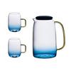 Cold Glass Water Bottle Jar Kettle Transparent Large Capacity Coffee Pot with Handle Gradient Color Marble Home Teapot Pitchers