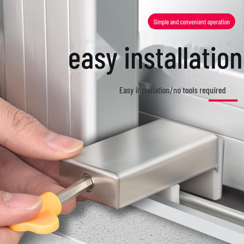 Aluminum Alloy Child Safety Lock for Sliding Windows and Doors