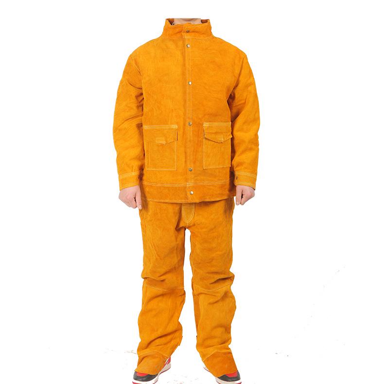 Fireproof & Anti-Scald Cowhide Welding Suit - Second Layer Reverse Suede Protection