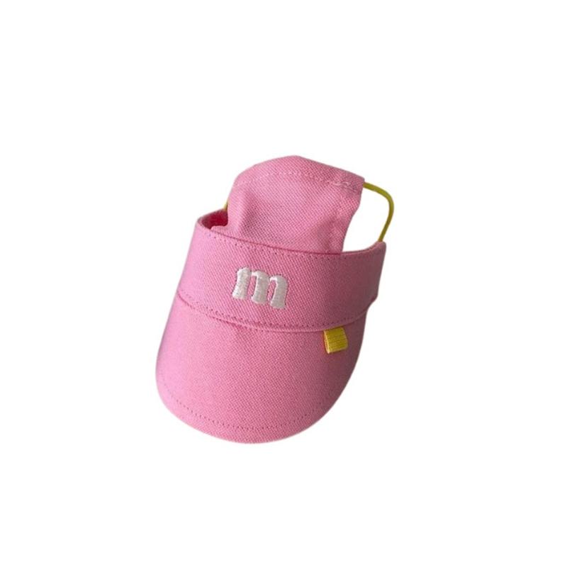 Embroidery Pet Sun Hat For Dog Cats With Adjustable Belt Breathable Headwear Sunproof Hat Pet Fashion Accessory