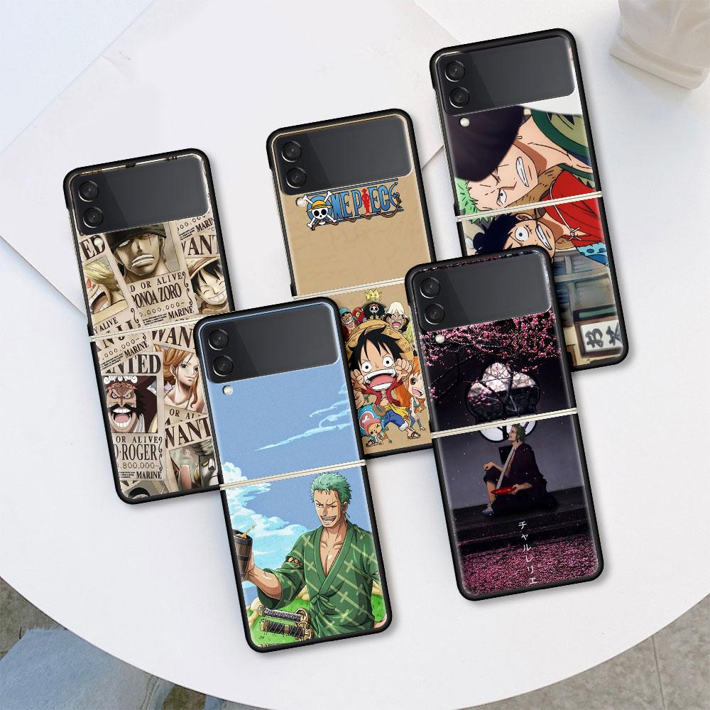 

Складной чехол для Samsung Galaxy Z Flip 3 5G, полная защита, чехол для Samsung Z Flip 5G, чехол для телефона, аниме, цельный, Зоро Луффи Samsung Z Flip 3