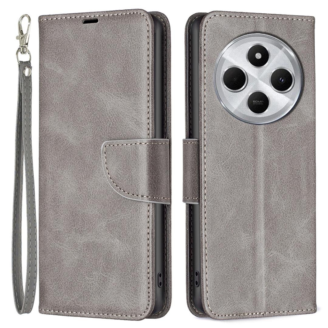 

For Xiaomi Poco C75 4G/Redmi 14R 5G/14C 4G Case Shockproof PU Leather Cover with Wallet Card Slots Grey