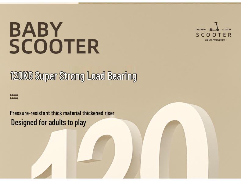 Big Kids Foldable Three-Wheeled Flashing One-Legged Commuter Scooter