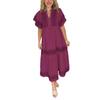 Summer Fashion V-neck Printed Loose Dress