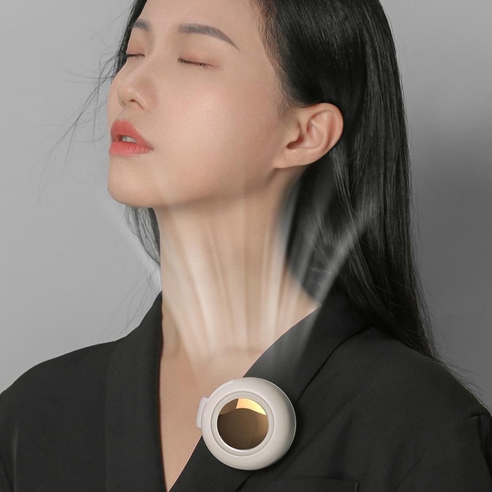 USB Hanging Waist Neck Fan 900mAh Bladeless Electric Clip Fan Wearable Personal Body Air Cooling Fans For Outdoor Hiking Camping