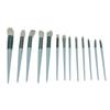 13pcs Complete Makeup Brush Set Eye Shadow Powder Blusher Brush Cosmetic Brush SetGreen