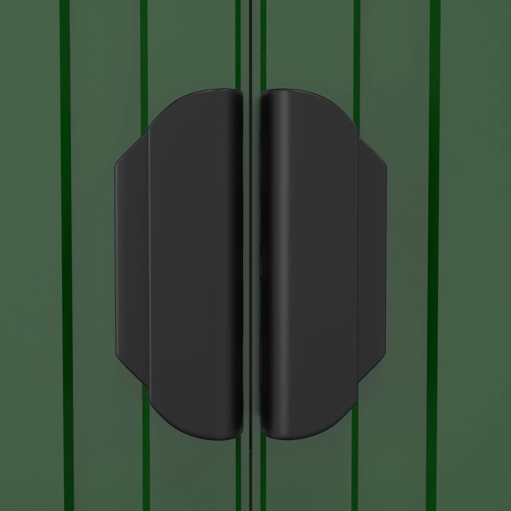 Vidaxl Garden Shed, Green, 192X440X223 Cm, Galvanized Steel