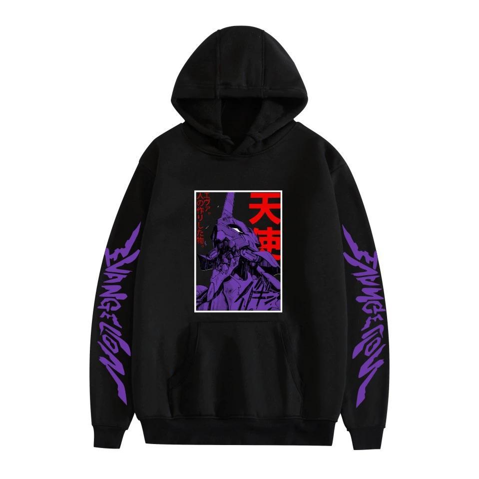 Mens Womens Hoodie EVA Hoodies Streetwear Casual Cartoon Printed Hooded Pullover Sweatshirts