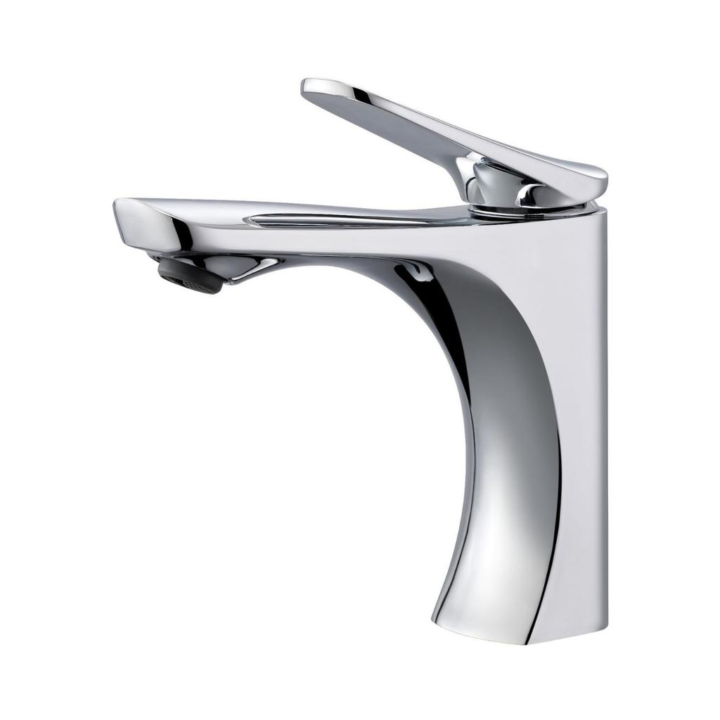 Best-selling Creative Zinc Alloy Sink Faucet Single Handle Modern Design Hot/Cold Water Functionality Deck Mounted School Use