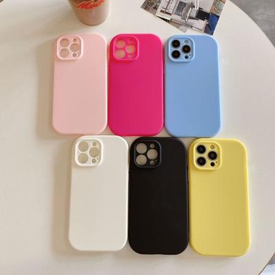 Applicable To IPhone16promax Mobile Phone Case Fat Dun Fine Hole Apple 15pro Simple Solid Color TPU Protection Case