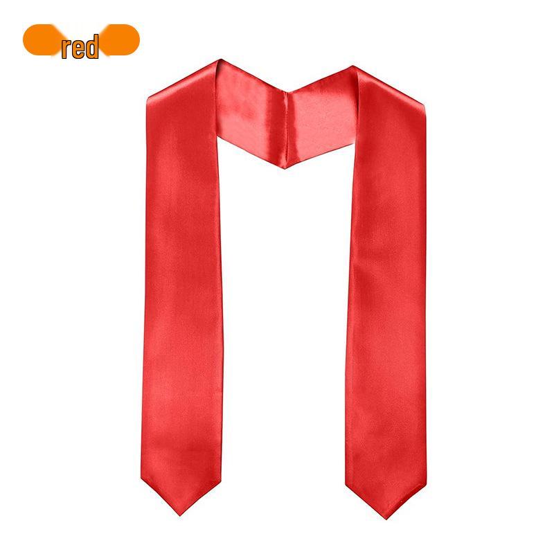Solid Color Graduation and Honor Bachelor Stole Sash for Evening Dress