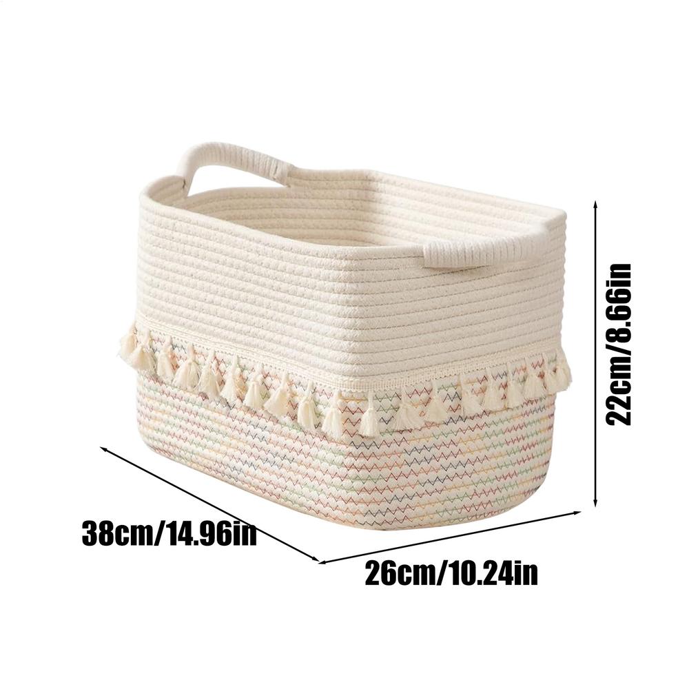 Baskets For Organizing Rustic With Handles Cotton Rope Woven Storage Basket For Closet Laundry Room Bathroom Bedroom Kitchen