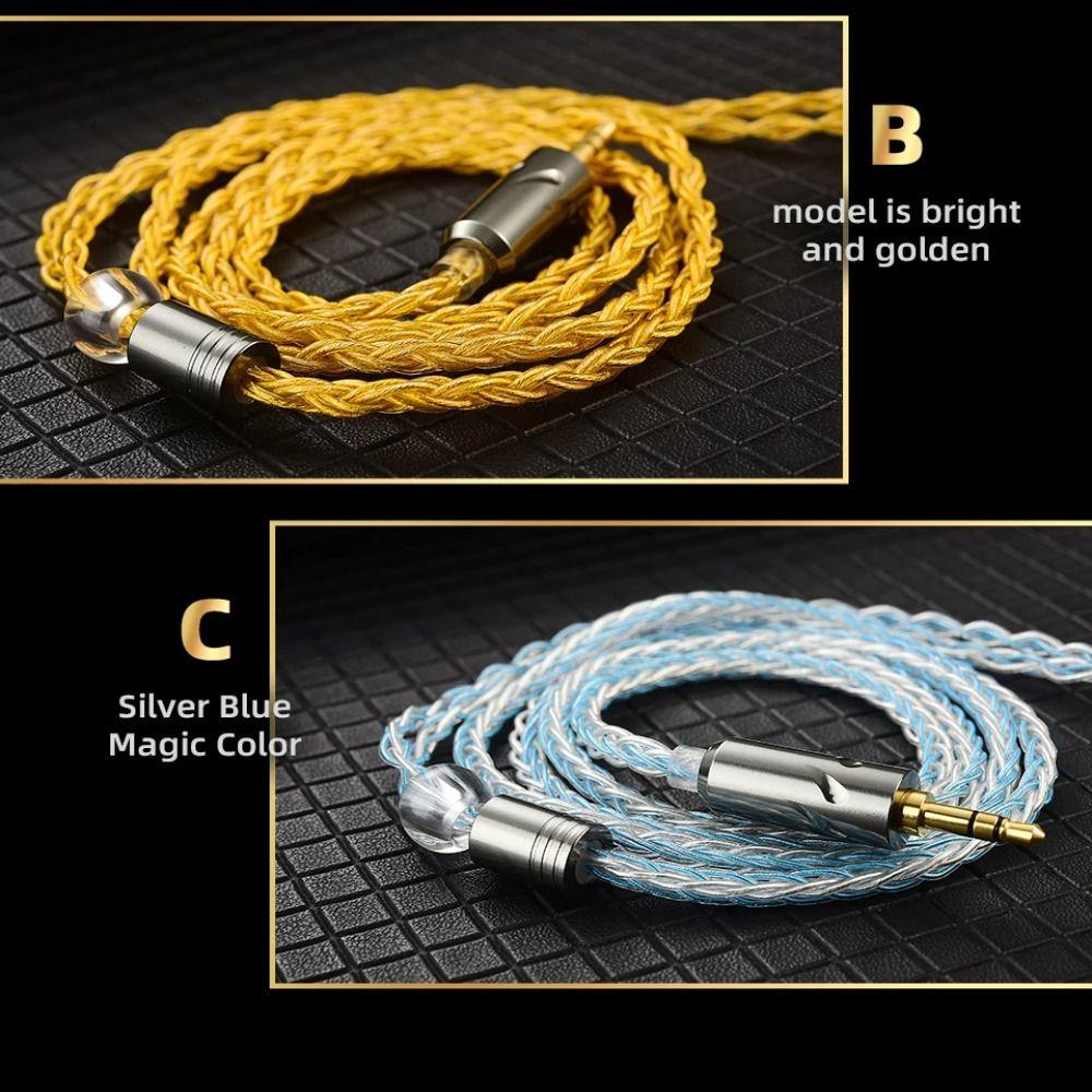 Silver Plated KZ Earphone Cable Upgrade Cord KZ Wired Headphones  For ZXN ZXT VK4