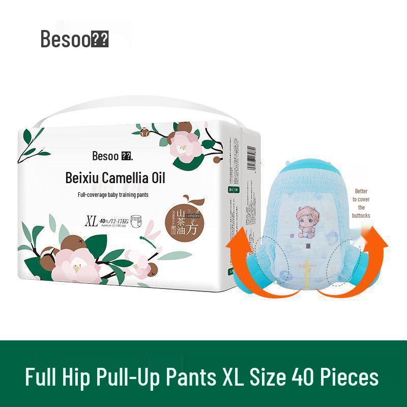 Aceite de Camelia de Alta Calidad Bei Xiu para Bebé con Antirojeces - Pañales Pull-Up
