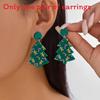 Christmas Series Acrylic Earrings With Santa Claus Rudolph And Christmas Lights For Holiday Fashion
