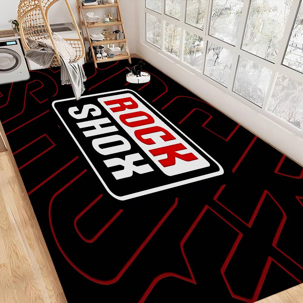 

R-Rock-Shox Mountain Bike Hallway Carpet INS Style Soft Bedroom Floor House Laundry Room Mat Anti-skid Bedside Area Rugs 40x60cm
