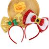 4 Style New Christmas Headband Sequined Bow Headpiece Christmas Party Decoration for Adult Children Navidad Natal Gift