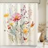 Dandelion Natural Flowers Shower Curtains Waterproof Bathroom Curtain Bath Curtain High Quality With Hooks Shower Curtain