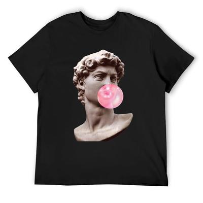 Greek Statue with a Gum T-Shirt Cheap Stuff Designer Shirts T Shirts Men