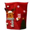 Christmas Chair Covers Cute Cartoon Santa Chair Back Decor for New Year Dining Slipcovers Dinner Banquet Holiday Party