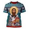 T-shirt Cristiana Gesù Uomo Donna Stampa 3D Grafica Ortodossa Manica Corta Nuova Retro Abbigliamento Unisex Dropshipping