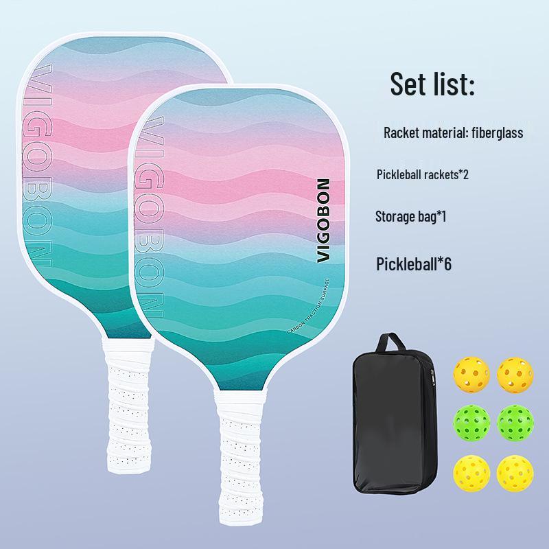Pickleball Paddle Set with Fiberglass & Carbon Fiber Honeycomb Core
