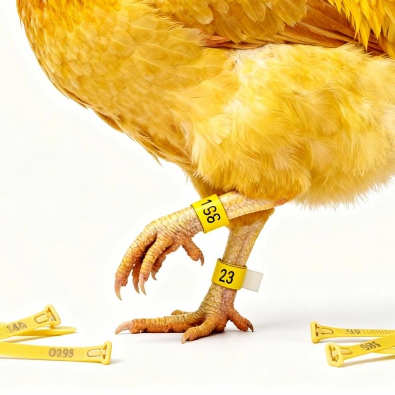 Numbered Poultry Leg Bands for Chicken Duck Identification and Farm Management Durable Plastic Reusable Leg Rings