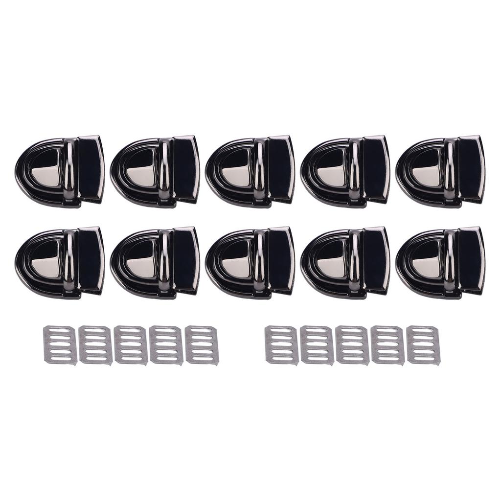 10 Sets Belt Clasp Locks 20mm Wide Duck Tongue Lock Fastener and 10.5x22mm Base Plate for Leather