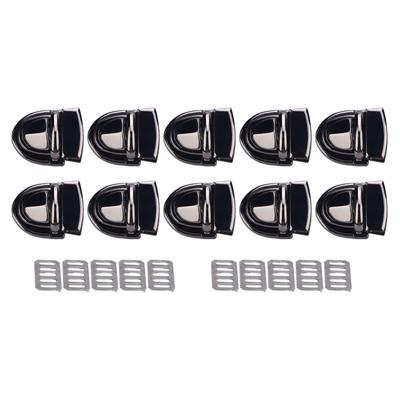 10 Set Chiusure per Cintura Larghe 20 mm Chiusura a Lingua d'Anatra e Piastra Base 10,5x22 mm per Pelle