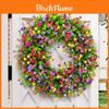 Colorful Spring Floral Wreath Artificial Eucalyptus Door Decor For Festive Celebrations