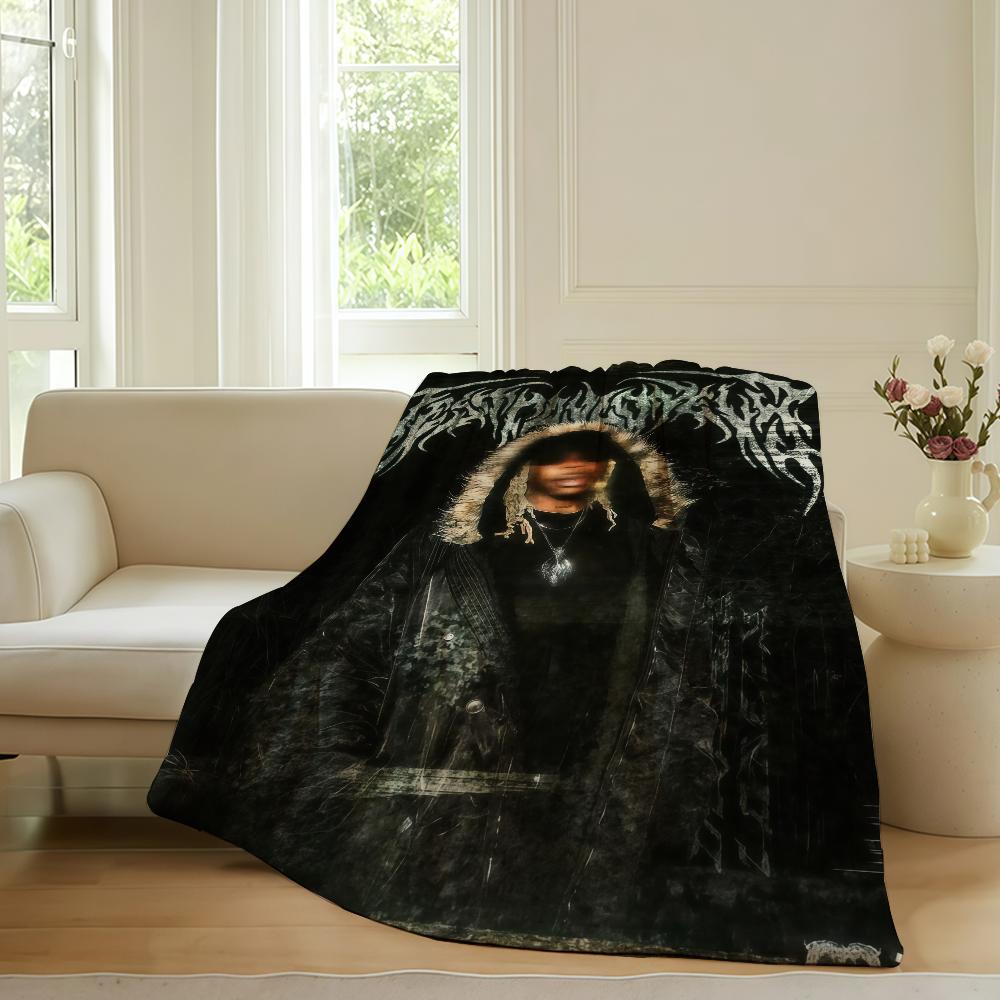 American rapper Destroy Lonely Blanket For Sofa Office Bed Plane Travel Sleep Read Relax Camping Soft And Warm 30x40in