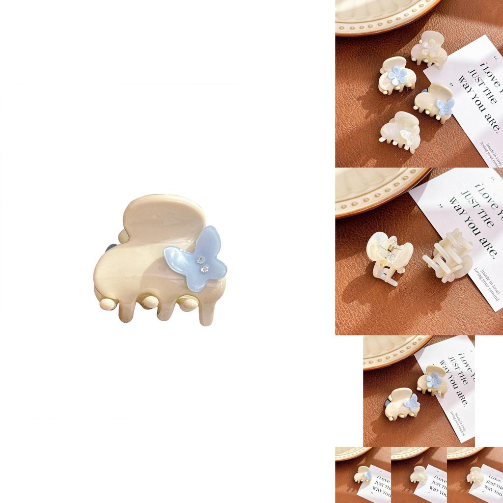 Elegant Koreansk Stil Fjäril Och Blomma Hårklämma För Kvinnor Med Mjuk Skonsam Design