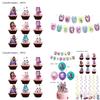 Vibrant Gabbys Dollhouse Theme Party Decorations Including Balloons Cake Topper And Banners