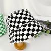New Arrivals Open Run Women Summer Check Pattern Bucket Hat
