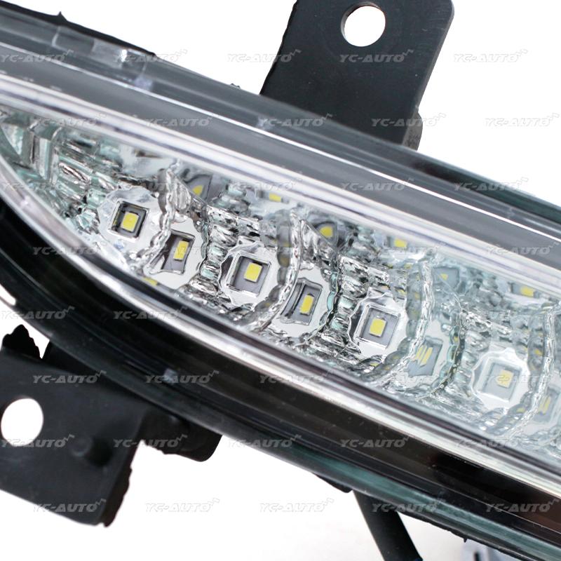 Car Front Bumper Daytime Running Lights DRL For Geely Emgrand EC718 EC7 2014 2015 2016 Fog Light Fog Lamp Car Accessories