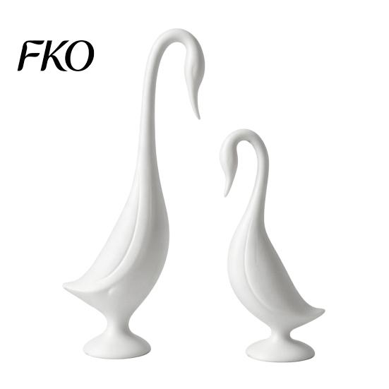 Niche Art Gift 2Pcs 3D Printed Swan Figurine, Artistic Sculpture with Stable Base, Decorative Double Ornament Ornaments, Minimalist Animal for