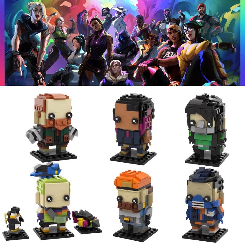 Gobricks Moc Valorant Vertragskopf Miniaturfigur Bauspielzeug